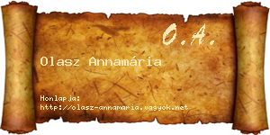 Olasz Annamária névjegykártya