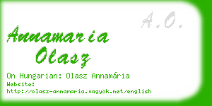 annamaria olasz business card
